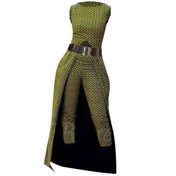 african jumpsuit with cape
